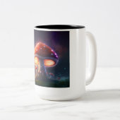 Kosmische Amanita Muskaria-Tasse Zweifarbige Tasse (VorderseiteRechts)