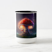 Kosmische Amanita Muskaria-Tasse Zweifarbige Tasse (Mittel)