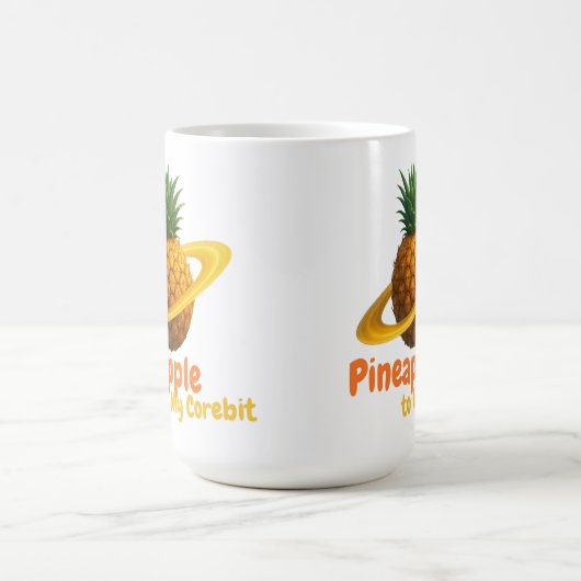 Kosmische Ananas mit Saturn Ring Orbit Kaffeetasse (Mittel)