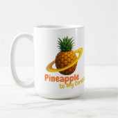 Kosmische Ananas mit Saturn Ring Orbit Kaffeetasse (Links)