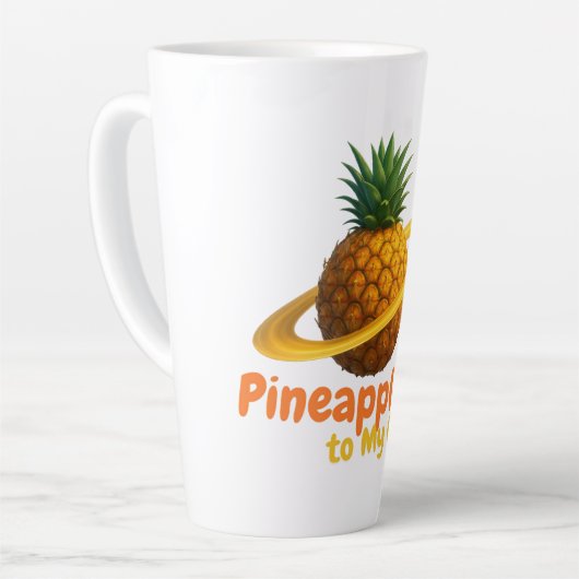 Kosmische Ananas mit Saturn Ring Orbit Milchtasse (Linke Ecke)