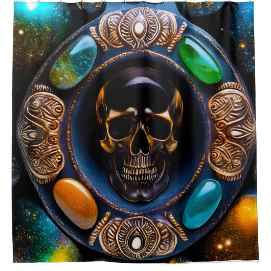 Kosmische Anforderung Wertvoller Duschvorhang (Vorderseite)