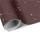 Kosmische Astrologie Sternkonstellation Aries Naht Geschenkpapier (Rolleneckpunkt)
