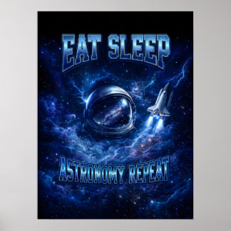 Kosmische Astronautenhelm-Kunst Poster