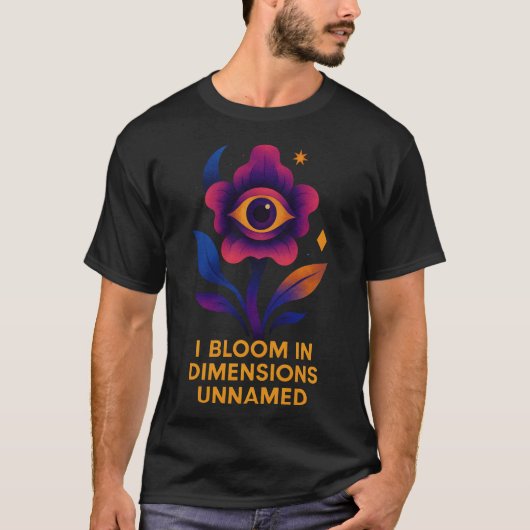 Kosmische Augen-Blumen-Visionär-Kunst T-Shirt (Vorderseite)