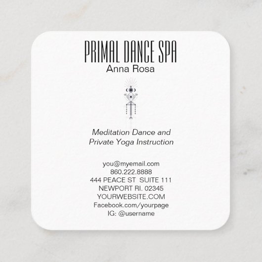 *~* Kosmische Aztec-Stämme Heiliger Himmelshaman Quadratische Visitenkarte (Rückseite)