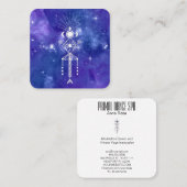 *~* Kosmische Aztec-Stämme Heiliger Himmelshaman Quadratische Visitenkarte (Vorne/Hinten)