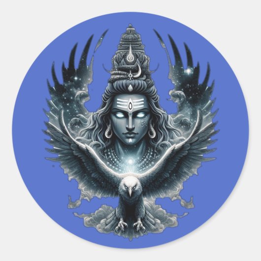 Kosmische Balance: Shiva & die Adlerkrypta Runder Aufkleber (Vorderseite)