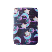 Kosmische Ballons | Planeten der Lila Mond-Sterne Badematte (Vorderseite Vertikal)