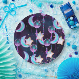 Kosmische Ballons | Planeten der Lila Mond-Sterne Pappteller