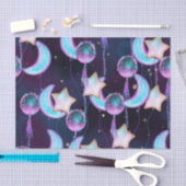 Kosmische Ballons | Planeten der Lila Mond-Sterne Seidenpapier (Handwerk)