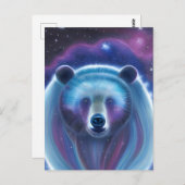 Kosmische Bärenpostkarte Postkarte (Vorne/Hinten)