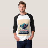 Kosmische Beats Himmelsbilder Galaktische Groove T-Shirt (Vorne ganz)
