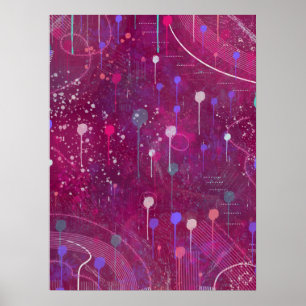 Kosmische Beerensuche: Abstrakte Kunst Poster