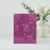 Kosmische Beerensuche: Abstrakte Kunst Postkarte (Stehend Vorderseite)