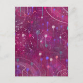Kosmische Beerensuche: Abstrakte Kunst Postkarte (Vorderseite)