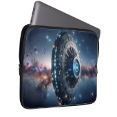 Kosmische Begegnung: Alien im Galaxie Laptopschutzhülle (Vorne Rechts)