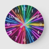 Kosmische Berstmauer Runde Wanduhr (Vorderseite)