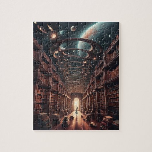 Kosmische Bibliothek Puzzle (Vertikal)