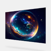 Kosmische Blase Galaxie Fantasy Art Acrylschild (Winkel)
