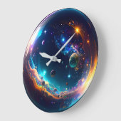 Kosmische Blase Galaxie Fantasy Art Große Wanduhr (Winkel)