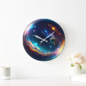 Kosmische Blase Galaxie Fantasy Art Große Wanduhr (Zuhause)