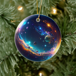 Kosmische Blase Galaxie Fantasy Art Keramik Ornament