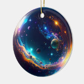 Kosmische Blase Galaxie Fantasy Art Keramik Ornament (Links)
