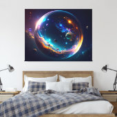 Kosmische Blase Galaxie Fantasy Art Leinwanddruck (Insitu (Schlafzimmer))