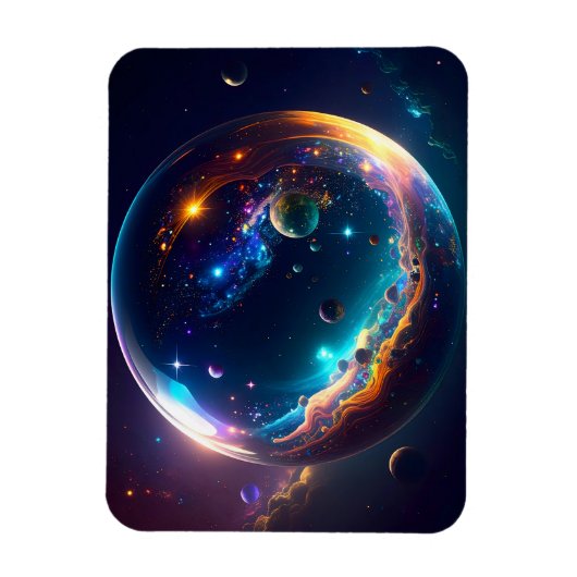 Kosmische Blase Galaxie Fantasy Art Magnet (Vertikal)