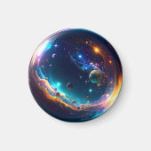 Kosmische Blase Galaxie Fantasy Art Magnet (Vorne)