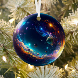 Kosmische Blase Galaxie Fantasy Art Ornament Aus Metall
