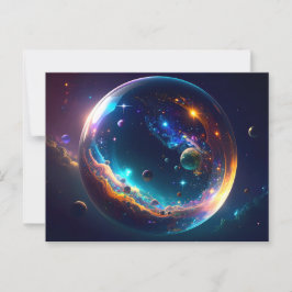 Kosmische Blase Galaxie Fantasy Art Postkarte