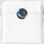 Kosmische Blase Galaxie Fantasy Art Runder Aufkleber (Tasche)
