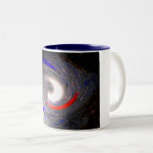 Kosmische Blase platzt Zweifarbige Tasse (VorderseiteRechts)