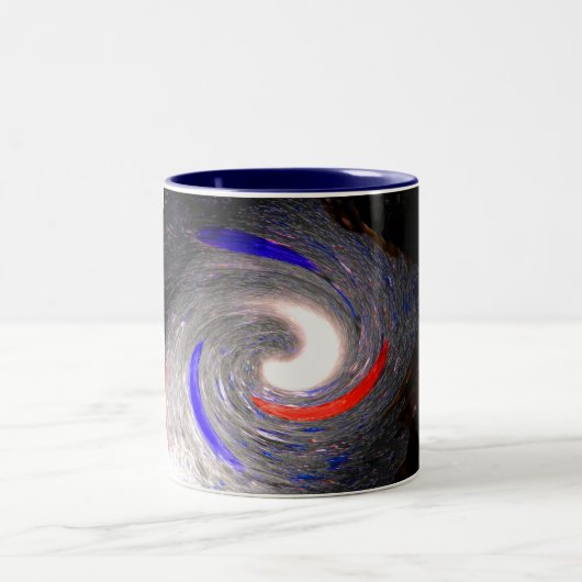 Kosmische Blase platzt Zweifarbige Tasse (Mittel)