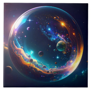 Kosmische Blasen-Galaxie-Fantasie-Kunst Fliese