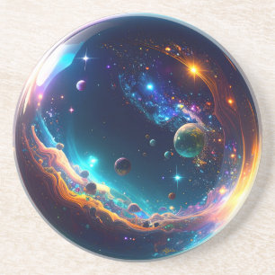 Kosmische Blasen-Galaxie-Fantasie-Kunst Getränkeuntersetzer