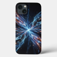 Kosmische Blau- und Orange-Energie-Handyhülle Abst
