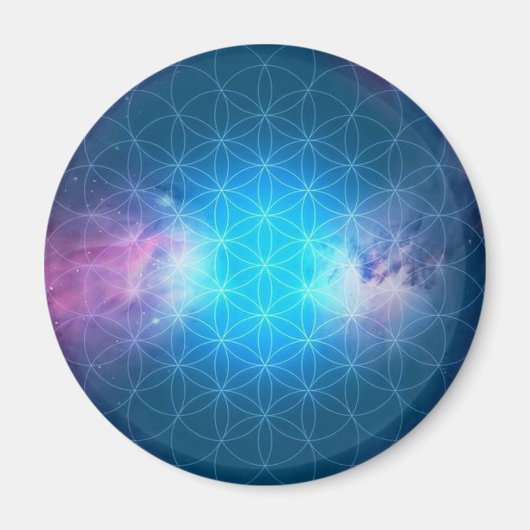 Kosmische Blume des Lebens Magnet (Vorne)