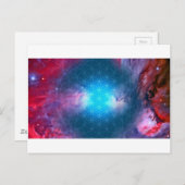 Kosmische Blume des Lebens Postkarte (Vorne/Hinten)