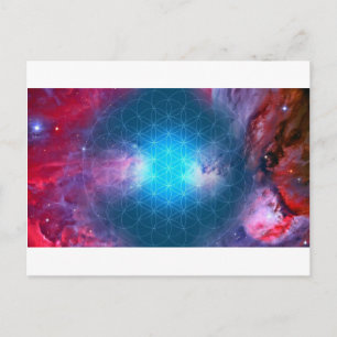 Kosmische Blume des Lebens Postkarte