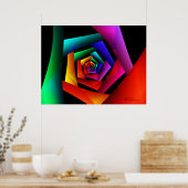 Kosmische Blume Niedlich Cool Moderne Abstrakte Ku Poster (Küche)