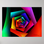 Kosmische Blume Niedlich Cool Moderne Abstrakte Ku Poster (Vorne)