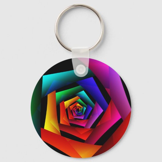 Kosmische Blume Niedlich Cool Moderne Abstrakte Ku Schlüsselanhänger (Vorderseite)