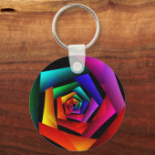 Kosmische Blume Niedlich Cool Moderne Abstrakte Ku Schlüsselanhänger (Vorderseite)