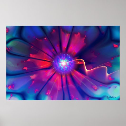 Kosmische Blume Poster (Vorne)
