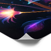 Kosmische Blume Psychedelic Art Poster (Ecke)