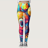 kosmische Blumenfusion Leggings (Vorderseite)
