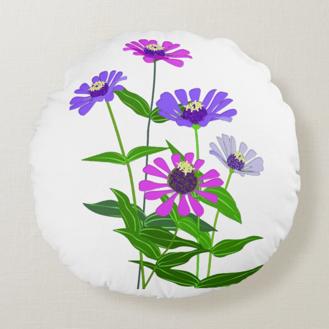 Kosmische Blumenkunst Rundes Kissen (Vorderseite)